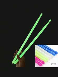 2 件 [夜光鼓槌] 5A 荧光鼓槌 | 霓虹彩色夜光鼓头，5 种鲜艳尺寸（白色、粉色、蓝色、绿色、紫色），适合爵士鼓和初学者鼓手 - 高品质非电动鼓配件 - 彩色 - 查看 14