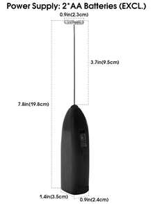 1pc Portable Electric Milk Frother And Egg Beater For Coffee And Cappuccino - Kitchen Accessories For Creamy Beverages And Desserts(Not Including Battery) - Multicolor - View 10