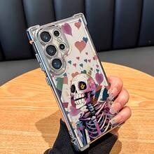 Una funda para teléfono diseñada específicamente para Samsung Galaxy S25 ULTRA/S25/S24 Ultra/S24, S23/S23 FE/S23 Ultra/S22, con un diseño transparente impreso, agarre cómodo, protección de marco de lente, adecuada para todos los géneros, hecha con tecnología de electroplacado. - Colores mixtos - Ver 4