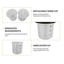Single-Use Spray Gun Canister Set - 600ML Inner Container Replaceable Spray Gun Canister For Car Sheet Metal, No-Wash Paint Cup, Inner And Outer Cups, 50 Sets In A Combination Pack - Single-use Spray Gun With Integrated Inner and Outer Cups - View 10