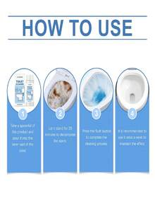 2pcs Toilet Cleaner, Fragrant Stain Removal & Glaze Maintenance Cleaner, Suitable For Hotel & Home Bathroom - Multicolor - View 4