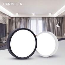 CANMEIJIA 1 件黑色铝制 LED 嵌入式吸顶灯，室内表面安装筒灯，聚光灯，AC185-265V，3 种色温模式（暖白、自然白、冷白），小巧尺寸，高输出，适用于卧室、客厅、厨房、浴室、购物中心 - 黑色明裝筒燈 - 查看 8