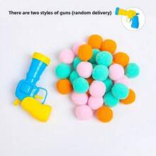 Juguetes de Navidad para mascotas, lanzador de bolas de peluche, bolas de piel de alta elasticidad y coloridas silenciosas, juguetes interactivos automáticos para gatos