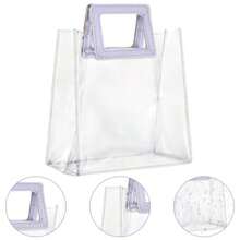 D20 Pack Clear Gift Bag With White Handles Transparent PVC Gift Wrap Bags Plastic Tote Bag Reusable Shopping Bags For Bridal PartyWedding Baby Shower Birthday Party 7 X 8 X 4 Inch10 - 無色 - 查看 3