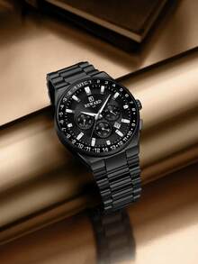 Reloj de cuarzo para hombres REWARD, estilo de moda de negocios, calendario de cronometraje, manecillas luminosas, multifuncional, de alta calidad, diseño clásico, correa de acero inoxidable - Multicolor - Ver 13