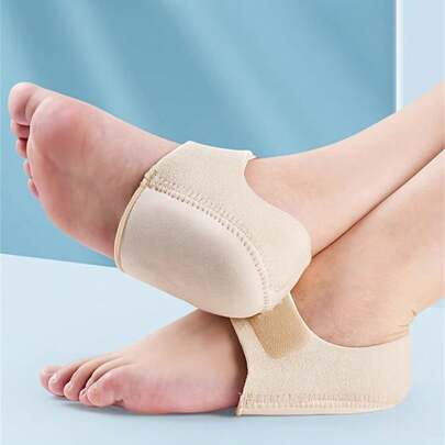 Reusable Silicone Heel Protector Pads, Self-Adhesive Sports & Fitness Shock Absorbing Silicone Insoles, Prevent Heel Cracking Foot Pads, Comfortable Adjustable Strap Heel Protector,Shoe,Spring Summer Picks,Brides Maid Gifts,Room,Bedroom Decor,Beach,Travel,For Men,For Women,Vacationcute Stuff