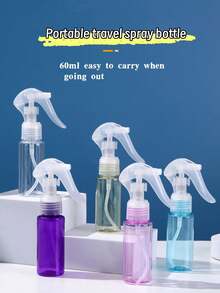 1/4 piezas Botellas de spray de ratón de plástico de color aleatorio, vaporizadores de agua transparentes para humidificación, nuevo cierre, portátil, adecuado para cosméticos, alcohol y plantas - Multicolor - Ver 21