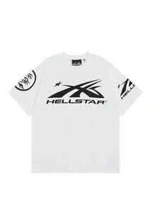 Double-Sided Digital Printed T-Shirt With "" Motif 1Pcs Casual Soft Short Sleeve Pure 100% Cotton 220gsm T - Shirt ,Unisex - 白色 - 查看 2