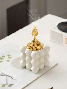 1 quadratischer Räucherstäbchenhalter aus Goldmetall, Aromatherapie-Zubehör, geeignet für Heimdekoration, Schlafzimmerdekoration, Büro und Studenten, Aufbewahrung, Hochzeitsdekoration, Hausdekoration, Schmuckorganisation, Partydekoration, das perfekte Geschenk