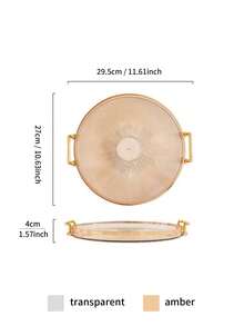 1 pieza Bandeja de joyería, bandeja multifuncional para exhibir caramelos/frutas, regalo de vuelta a la escuela - Multicolor - Ver 3