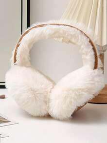 1pc Women's Foldable Ear Muffs In Multiple Colors, Winter Warm Outdoor Windproof Ear Covers, Ear Bag, Festival Gift, Suitable For Daily Wear Fall - Brown - View 3