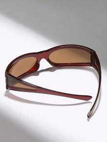 1 Pair Y2K Style Acrylic Halloween Fashion Glasses, Women's Beach Accessories, Essential For Summer Beach Vacation, Outdoor Travel - 紅色 - 查看 3