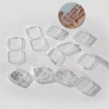 Nueva caja de plástico transparente cuadrada, para almacenamiento de artículos pequeños, papelería, joyas, con tapa abatible, sellada y a prueba de polvo, caja de almacenamiento pequeña y portátil transparente para objetos de escritorio