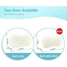 Bath Jello Gel Bath Pillows Lumbar Pillow For Bathtub Back Support Pillow Gel Pillow With NonSlip Suction Cups For Lumbar Back Rest Support Fits Curved Or Straight Back Tubs White - 白色 - 查看 4