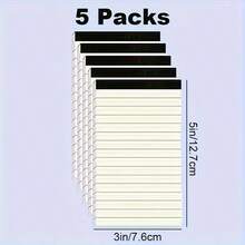 5 Pack, Notepads, Lined Writing Notepads, Writing Pads, 3 X 5 Inch Lined Writing Notepads, 30 Sheets Each, Perfect For School, Office, School Supplies, Back To School, Libretas, School Notebooks, Notebooks, Beautiful School Supplies, School, Books