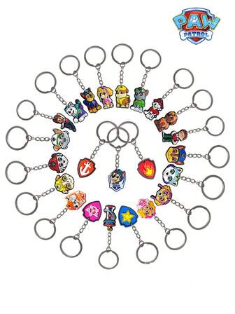  5pcs/10pcs Random Paw Patrol Cute Cartoon Character Keychains, Can Be Hung On Bags, Keys, Suitable As Gifts, Rewards, Etc.
