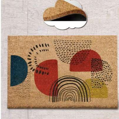 40x60 Cm Natural Coir Doormat With Heavy-Duty 100% PVC Backing – Non-Slip, Dirt-Trapping Brush Surface – 18–22 Mm Thick Durable Mat For Indoor & Outdoor Use MADE IN TURKEY