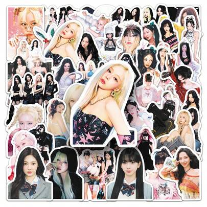 50pcs Kpop Aespa Star Stickers, Idol Group Stickers For Scrapbooking, DIY Crafts, High-Quality Colorful Waterproof Printed Stickers, Fans Merchandise