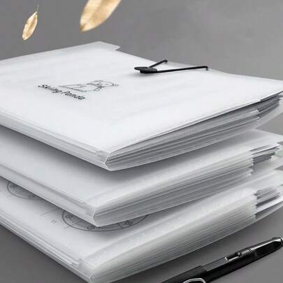 multibey Transparente Hülle Aktenordner, 5/8/12 Fächer, A4 Dokumentenorganizer, Bürobedarf & Schreibwaren Aufbewahrung