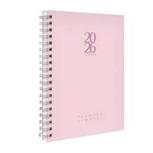iscool 2026 Agenda Weekly Planner Hardcover Solid Colors - Pink - View 1