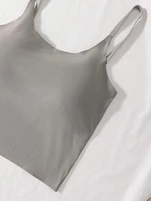 4 件可调节肩带吊带背心，带胸垫，无钢圈露背文胸