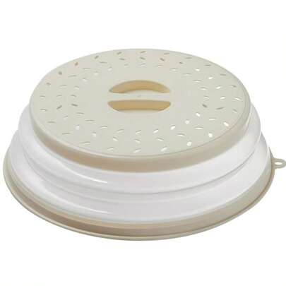 Microwave Splatter Cover & Silicone Mat Set - Collapsible Vented Food Guard With Heat-Resistant Trivet For Pots, Pans, Countertops (Black, Reusable)