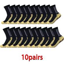 10/6/4/1 Pair, Anti-Slip Dispensing Mid-Calf Football Socks, Sport Socks With Enhanced Grip - Moisture-Wicking, Breathable Fabric - Non-Slip Soccer Ideal For Football, Basketball & Running, Grip Socks For Enhanced Control, Premium Football Accessories & Must-Have Soccer Accessories For Players