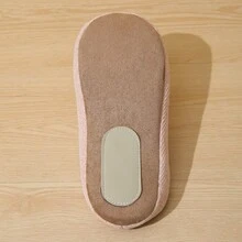 Dép đi trong nhà đế mềm chống trượt, êm ái, không gây tiếng ồn, dép đi trong nhà bằng gỗ, mềm mại và thoải mái, phù hợp cho phòng ngủ, dép vải nhẹ - Hồng - Xem 4