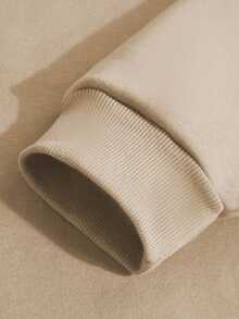 1 pièce Sweat-shirt-shirt homme, sweat-shirt à capuche en coton léger avec motif imprimé rose, style de base polyvalent pour le casual, les trajets, le retour à l'école, couple assorti unisexe - Nude - Voir 3