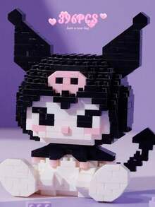 Seturile de blocuri de construcție Sanrio Hello Kitty My Melody Sanrio pot îmbunătăți concentrarea, decorarea camerei cu blocuri de construcție, cadouri de ziua de naștere, seturi de materiale pentru artizanat, model de animale de asamblat, personaje. (Cutie de culori ambalaj aleatoriu) - Multicolor - Vizualizare 9