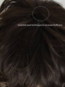 男士短款棕色假发帅气男士日常服装合成全假发自然棕色假发 - 巧克力棕 - 查看 5