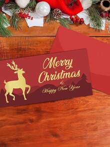 1/5/10 pezzi Buste regalo di Natale, Buste rosse, Buste per contanti con design in oro a tema natalizio, Decorazioni per Capodanno, Accessori per feste e atmosfera natalizia, Regali di Natale, Decorazioni per feste di matrimonio e compleanni, Decorazioni natalizie per la casa, Decorazioni invernali per la casa - Multicolore - Visualizzare 9