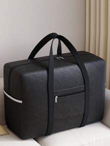 1pc Oil Wax Leather Storage Bag, A Simple And High-End Storage Bag That Can Be Placed On The Luggage Handle, A Foldable Storage Bag, Travel Bag, Suitable For Storing Clothes, Toiletries, Toys Closet Organization And Storage Clothes Organizer Bedroom