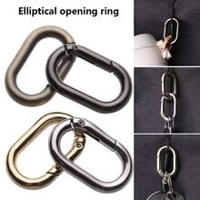 Chốt cửa lò xo thép không gỉ 304 chắc chắn, nhiều hình dạng vòng oval để làm đồ trang sức, đồ thủ công mỹ nghệ tự làm, khóa an toàn, móc khóa lò xo, khóa bấm, đồ trang sức tự làm, vòng cổ, vòng tay, móc khóa phù hợp cho ba lô và túi xách, hoặc làm móc khóa/dây đeo cho cuộc sống hàng ngày - hình bầu dục - Xem 6