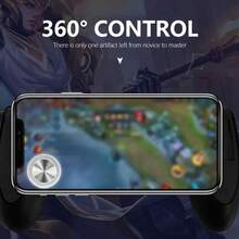 360D Metal Button Suction Cup Game Joystick, Mobile Game Controller Compatible With Tablets, Android, Lightning