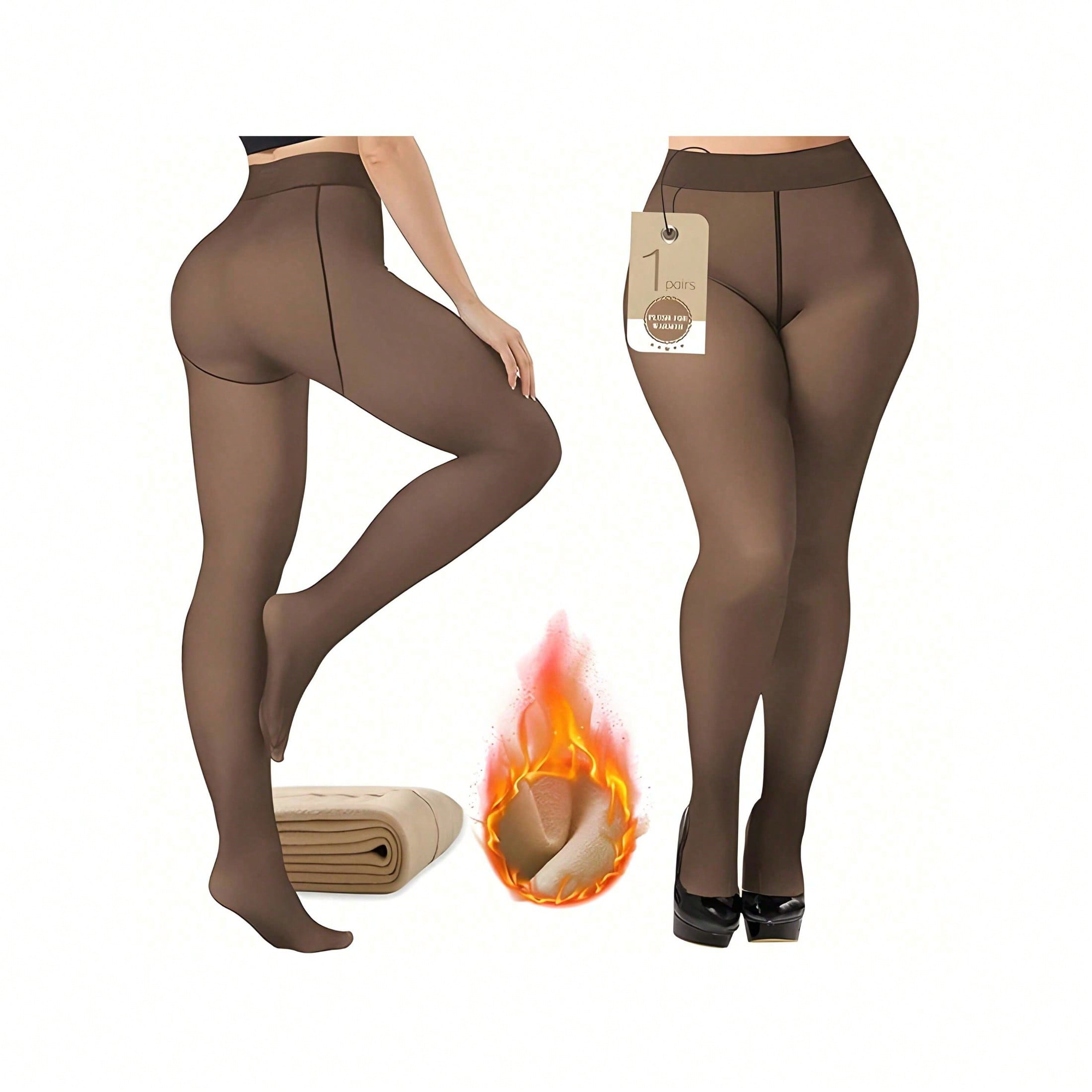 1 Pair Of Women’s Fleece Lined Thermal Sheer Tights – Extra Thick To Keep Cold, Nude Semi-Sheer Black Tights, Perfect For Fall And Winter, Hand Wash Only, Elegant Special Collection, Winter Tights, Cold Weather Clothing, Seamless Design, Fashion Tights, C 1 Pair Of Women’s Fleece Lined Thermal Sheer Tights – Extra Thick To Keep Cold, Nude Semi-Sheer Black Tights, Perfect For Fall And Winter, Hand Wash Only, Elegant Special Collection, Winter Tights, Cold Weather Clothing, Seamless Design, Fashion Tights, C