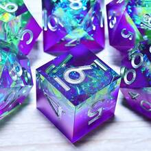 7 Piece Resin Dice Set, Suitable For Christmas Thanksgiving Gift Supplies Decoration Ramadan And Easter Board Game Desktop Dice, Hand Role-Playing Polyhedral Dice, RPG Dice Birthday Gift Holiday Party