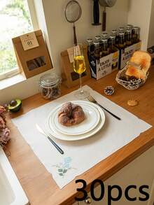 1/4/6pcs Floral Classic Countryside Handkerchief Decorative Placemats