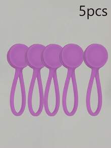 1/5/10 件磁性线缆整理器、可重复使用的硅胶扎带、用于捆绑和整理固定物品的扭结线缆管理、冰箱磁铁线绕扎带夹(适用于 USB 耳机和钥匙扣)- 不防水 - 彩色 - 查看 37