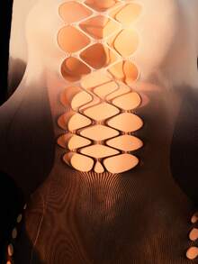 1 件女式性感内衣网眼睡裙娃娃装渐变透视网眼迷你连衣裙睡衣镂空连体衣狂欢装 - 彩色 - 查看 5