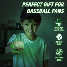 Light Up Baseball With LED Rechargeable, 9 Lighting Modes Glow In The Dark Baseball, Official Size Leather Weighted Baseballs For Day Night Indoor Outdoor, Sport Toys Games Gifts For Boys 8-12 - Bóng chày đơn - Xem 6