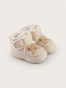 Spring And Autumn Infant Soft Soled Non Slip Shoes, Socks, Floor Socks, No Falling Heels, 0-1 Year Old Newborns, Infant Warm Step Shoes - Apricot - View 1