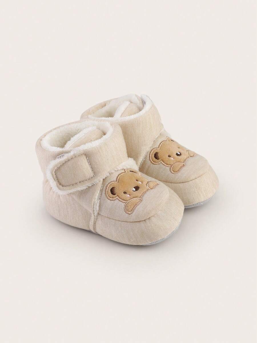 Spring And Autumn Infant Soft Soled Non Slip Shoes, Socks, Floor Socks, No Falling Heels, 0-1 Year Old Newborns, Infant Warm Step Shoes - Apricot - View 1