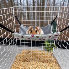 Small Animal Hideaway& Hammock, Cozy House With Roof For Small Pets To Sleep And Hide - Washable Pet Cave& Hideout Corner, Hanging Hammock Hideout Bed, Cage Accessories For Guinea, Hamster, Rat, Glider, Squirrel, Ferret, Kitten, Squirrel, Chinchilla