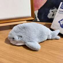 1 قطعة حافظة أقلام من الشمواه بشكل سمكة القرش، حقيبة تخزين قرطاسية كبيرة السعة للطلاب، هدية، حقيبة أقلام بشكل حيوان بحري، حقيبة مستحضرات تجميل محمولة، حافظة أقلام كبيرة السعة، لوازم مدرسية ومكتبية، هدية عيد الميلاد