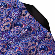 Barry.Wang Blazer For Men Paisley Sport Coat Lightweight Suit Jacket Regular Tuxedo Flower Mardi Gras Carnival Gift
