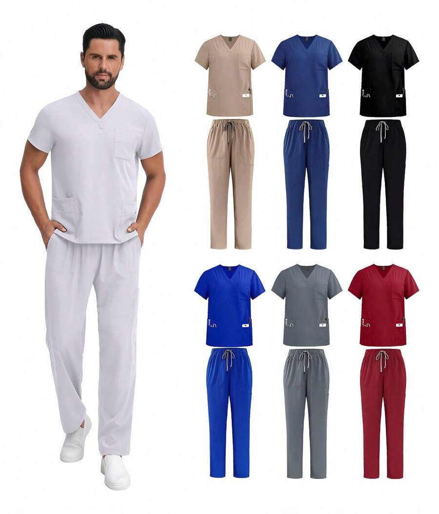 Uniformes Quirurgicos Filipina Hombre Pijama Quirurgica - Blanco - Ver 1