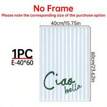 1pc Ciao Bella Poster Decoration, Wall Art, Girly Room Decor, Cute Wall Art, Pink Retro Poster, Wall Decoration Poster, Wall Canvas Decoration, Ideal Gift For Bedroom Living Room