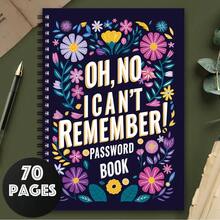 Interesting Spiral Password Notebook 1 Piece, Password Notebook For Internet Website Address Login Details, Password Journal To Keep You Organized, Scrapbook Kit Craft Supplies