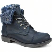 Bota de estilo para senderismo para mujer - Duena - Azul marino/Tela/Forro polar - Ver 1